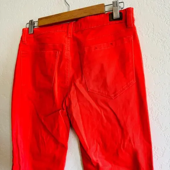 BDC | Frazier mid rise bright coral crops - Picture 5 of 5